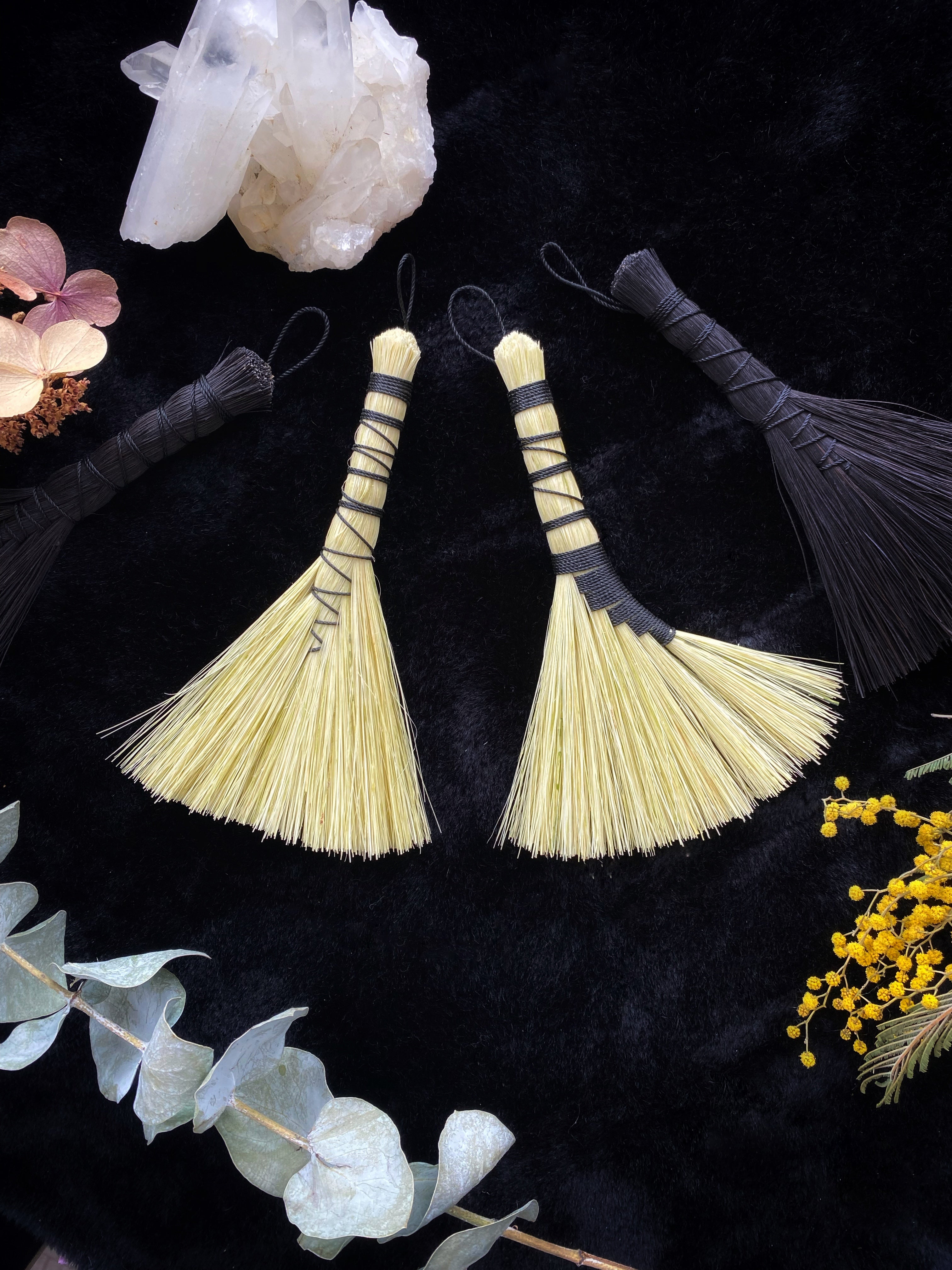 Natural Altar Brooms - 6- 7” Tampico Keven Craft Rituals
