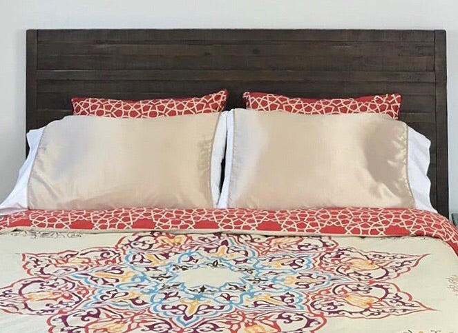 Champagne Silk Pillow Sleeve. Silked LLC