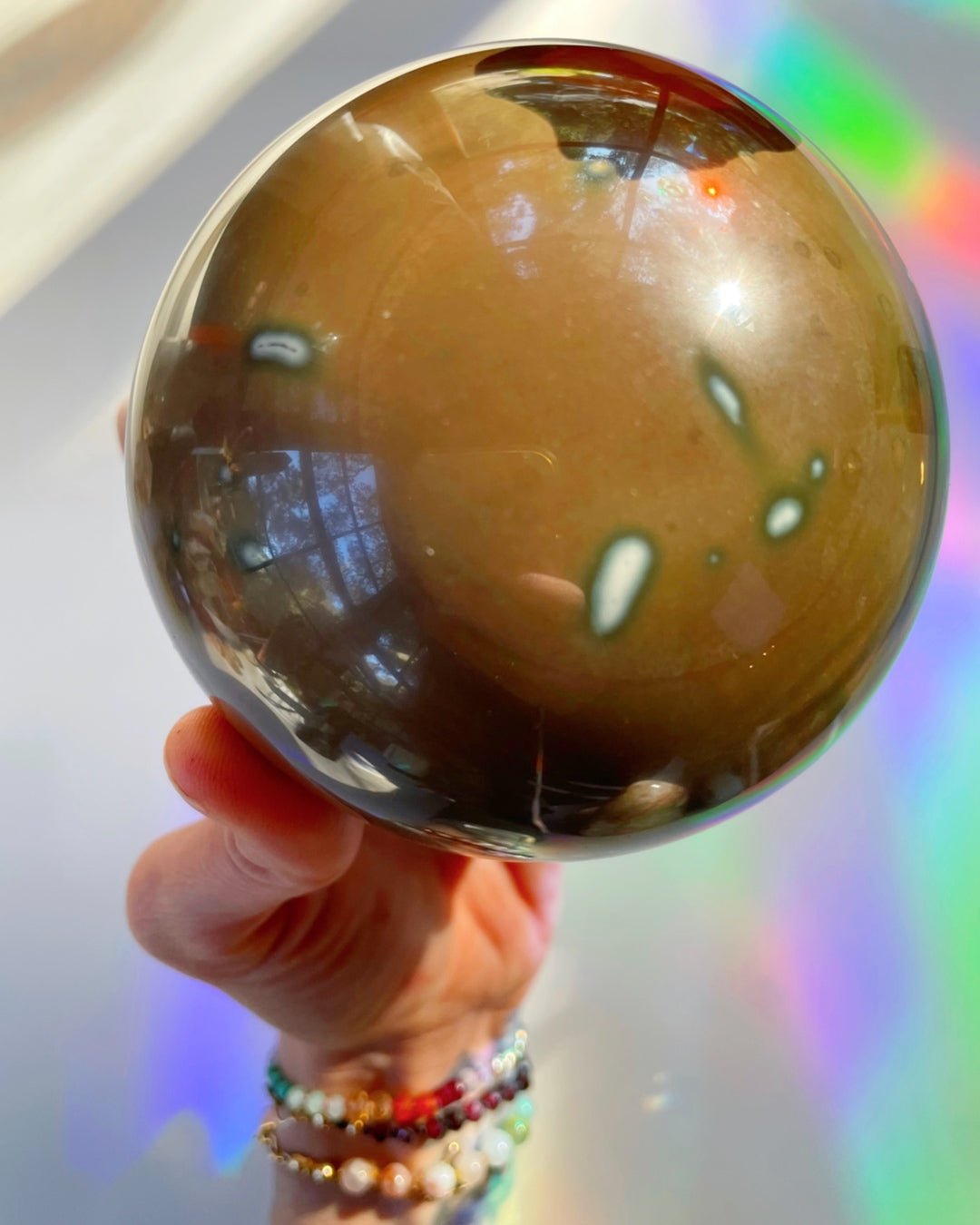 Polychrome Jasper Sphere - Large Baltic Mermaid