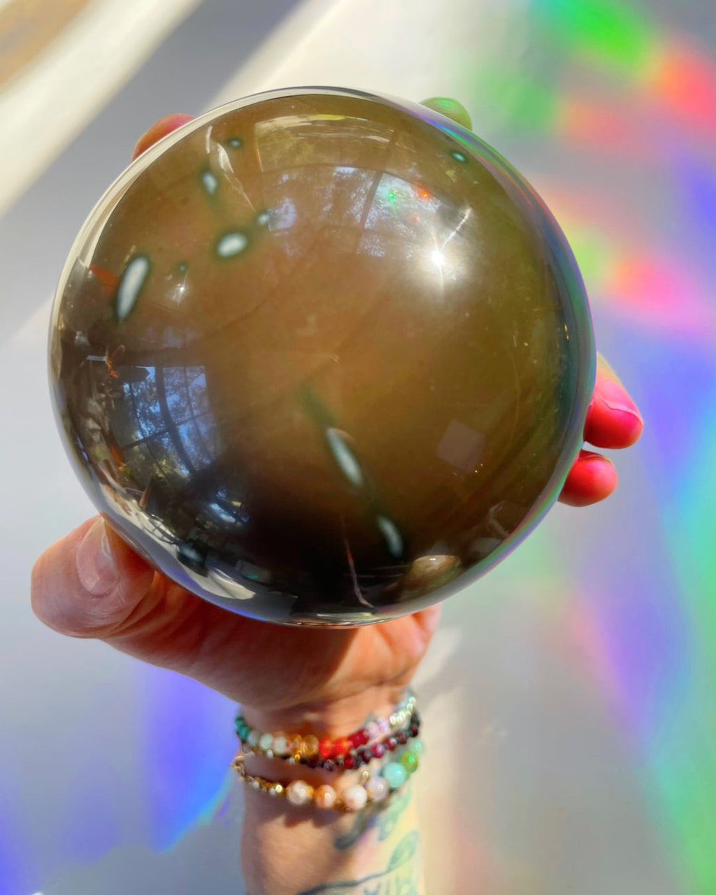Polychrome Jasper Sphere - Large Baltic Mermaid