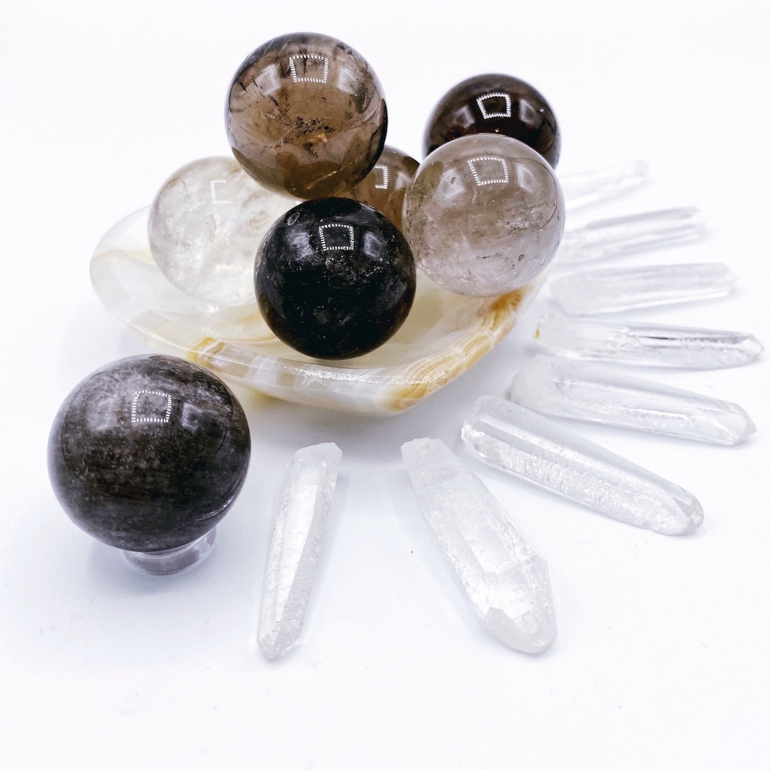 Lil’ Smoky Quartz Spheres Baltic Mermaid