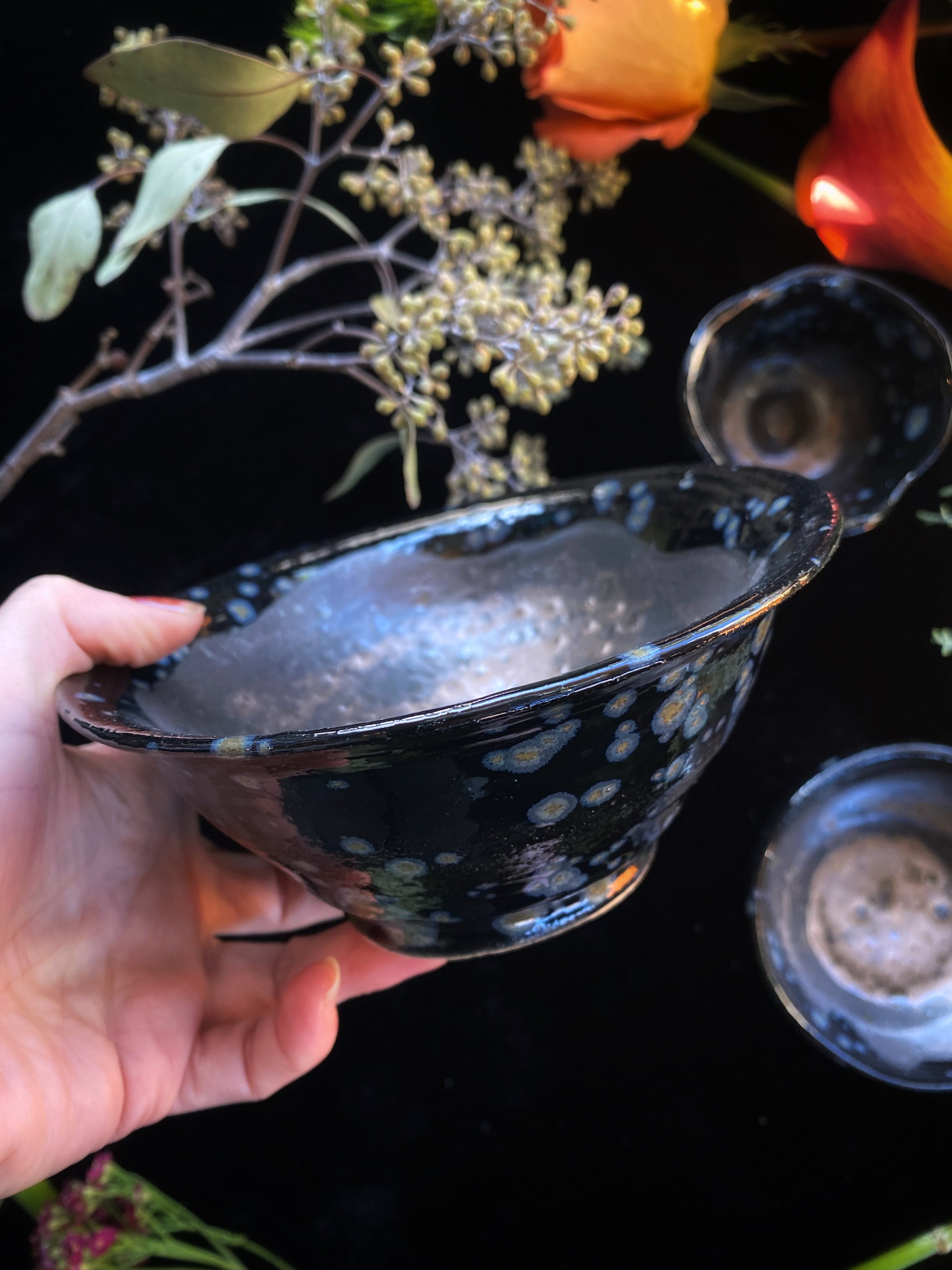 Abalone Luster Glazed Ceramic Bowls and Scrying Vessels Keven Craft Rituals