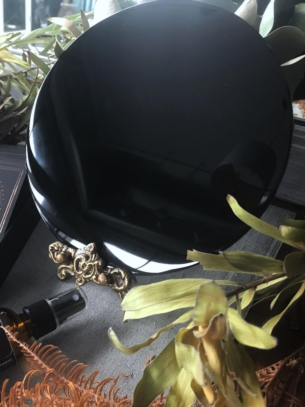 Obsidian Scrying Mirror Keven Craft Rituals