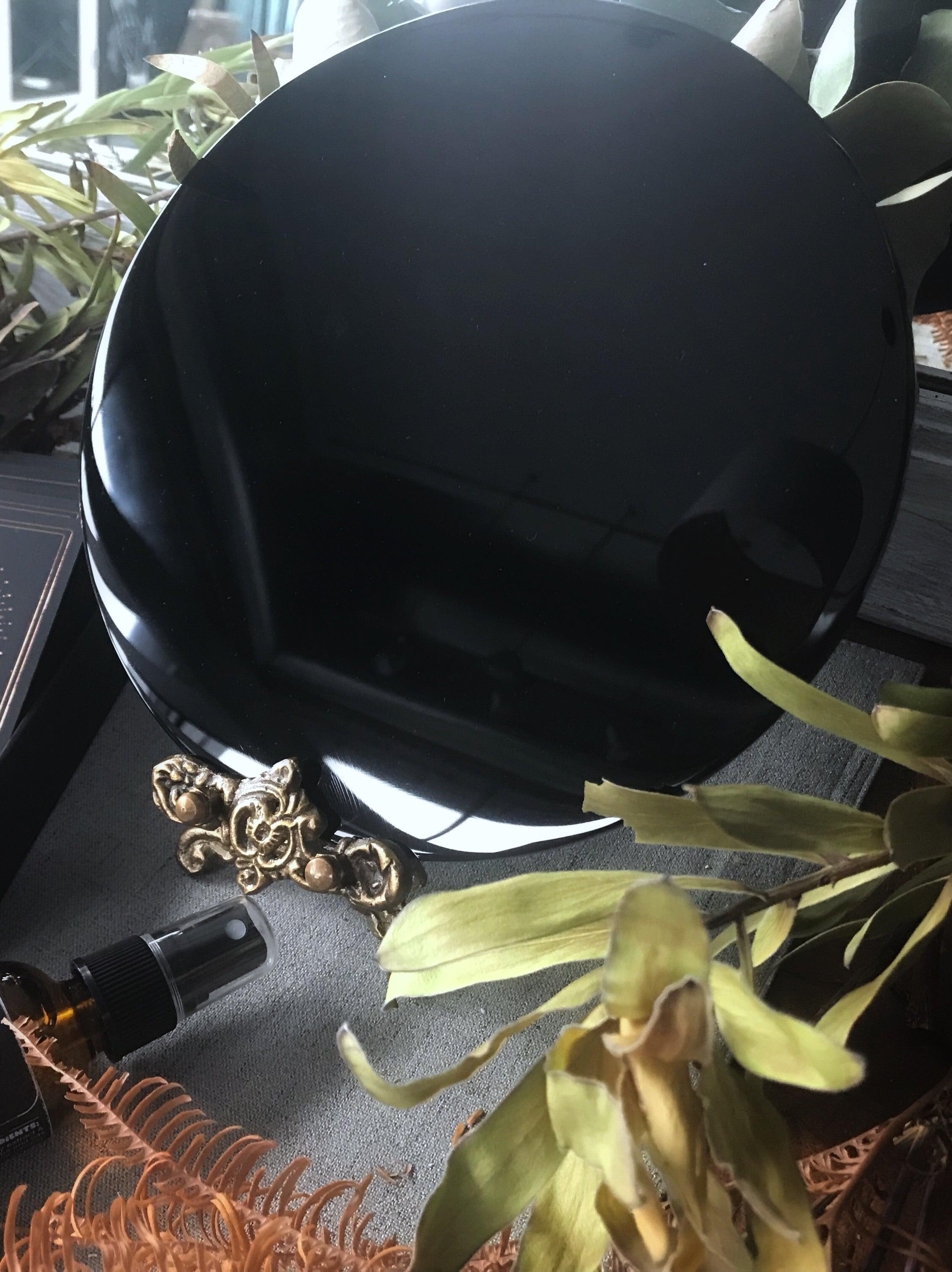 Obsidian Scrying Mirror Keven Craft Rituals