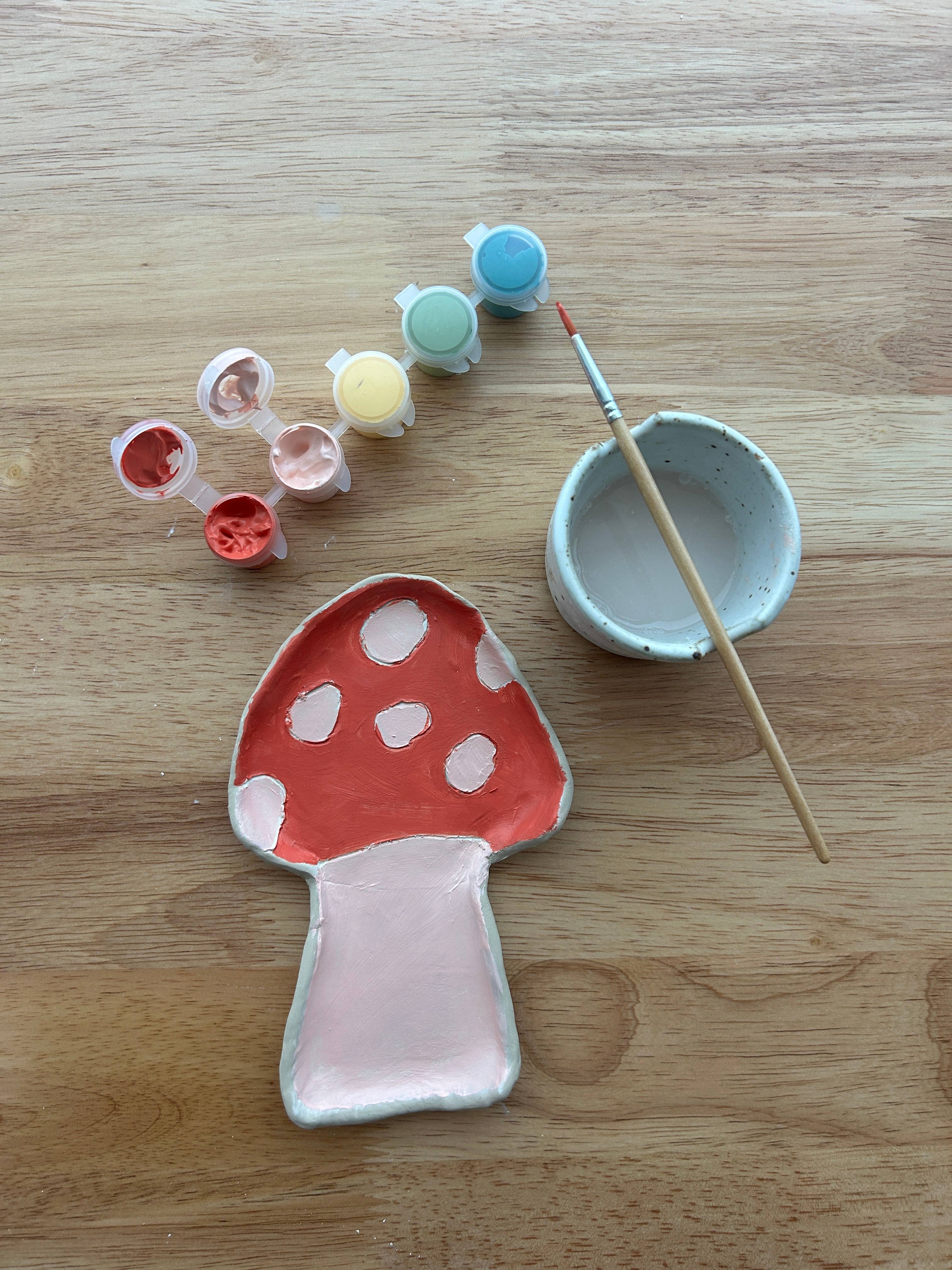DIY Air Dry Clay Kit- Make Your Own Mushroom Dish JT Trading Post