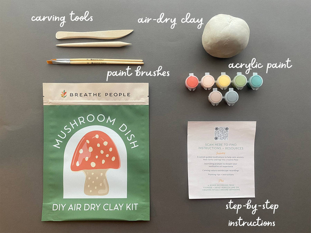 DIY Air Dry Clay Kit- Make Your Own Mushroom Dish JT Trading Post