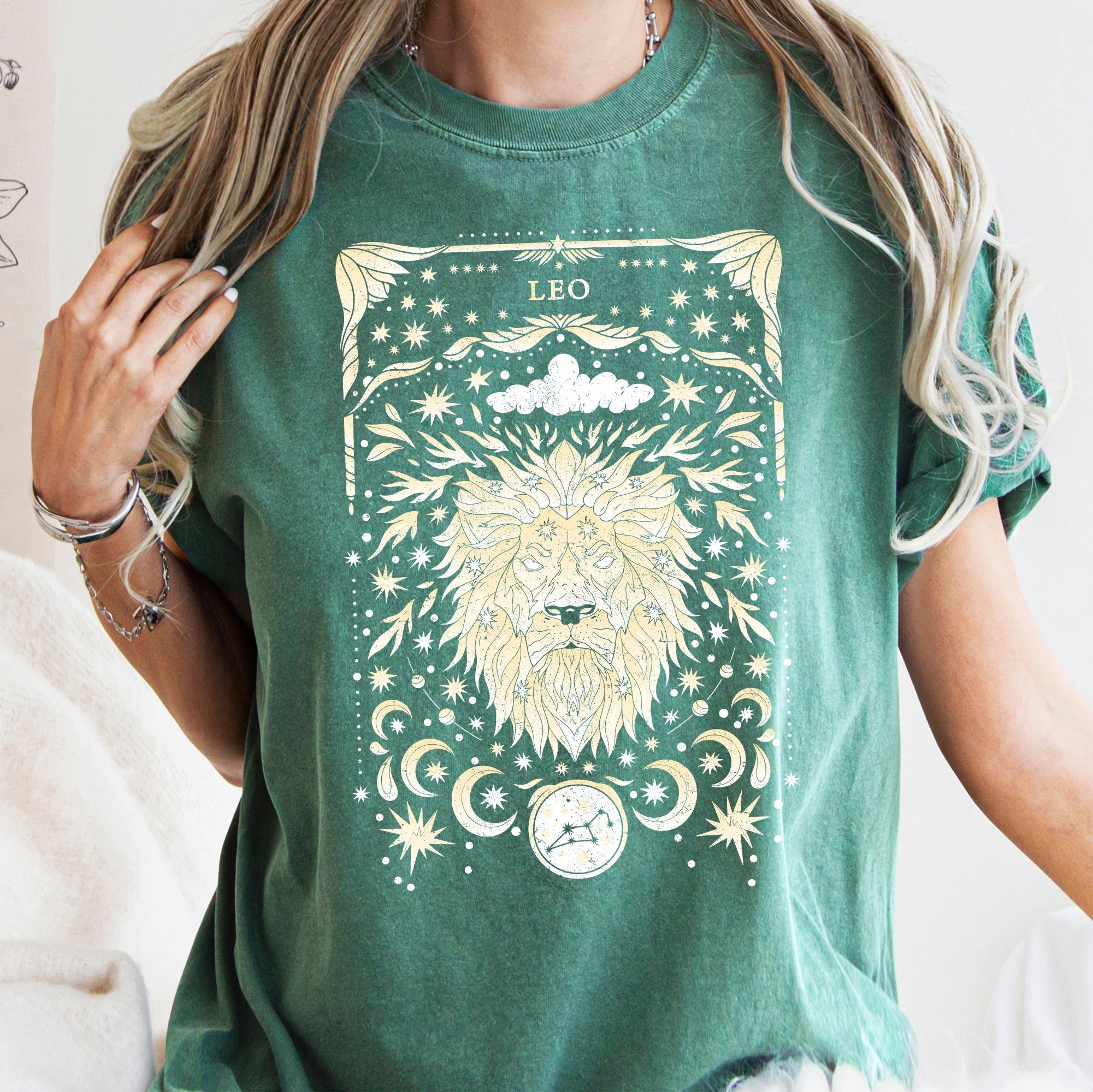 Leo Celestial Zodiac Comfort Colors Tees, Horoscope, Astrology Refinery No. 1