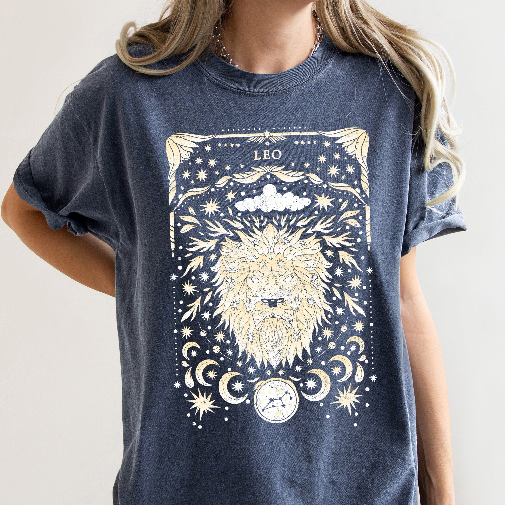 Leo Celestial Zodiac Comfort Colors Tees, Horoscope, Astrology Refinery No. 1
