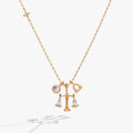 Libra Zodiac Charm Cluster Necklace ALEX AND ANI