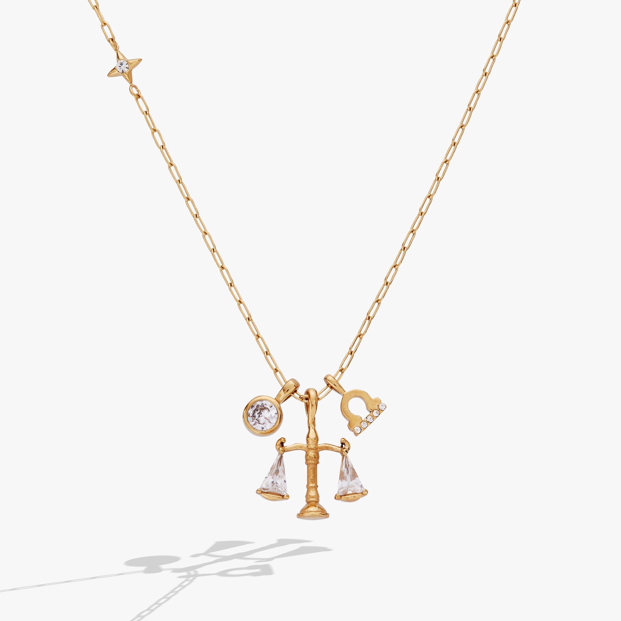 Libra Zodiac Charm Cluster Necklace ALEX AND ANI