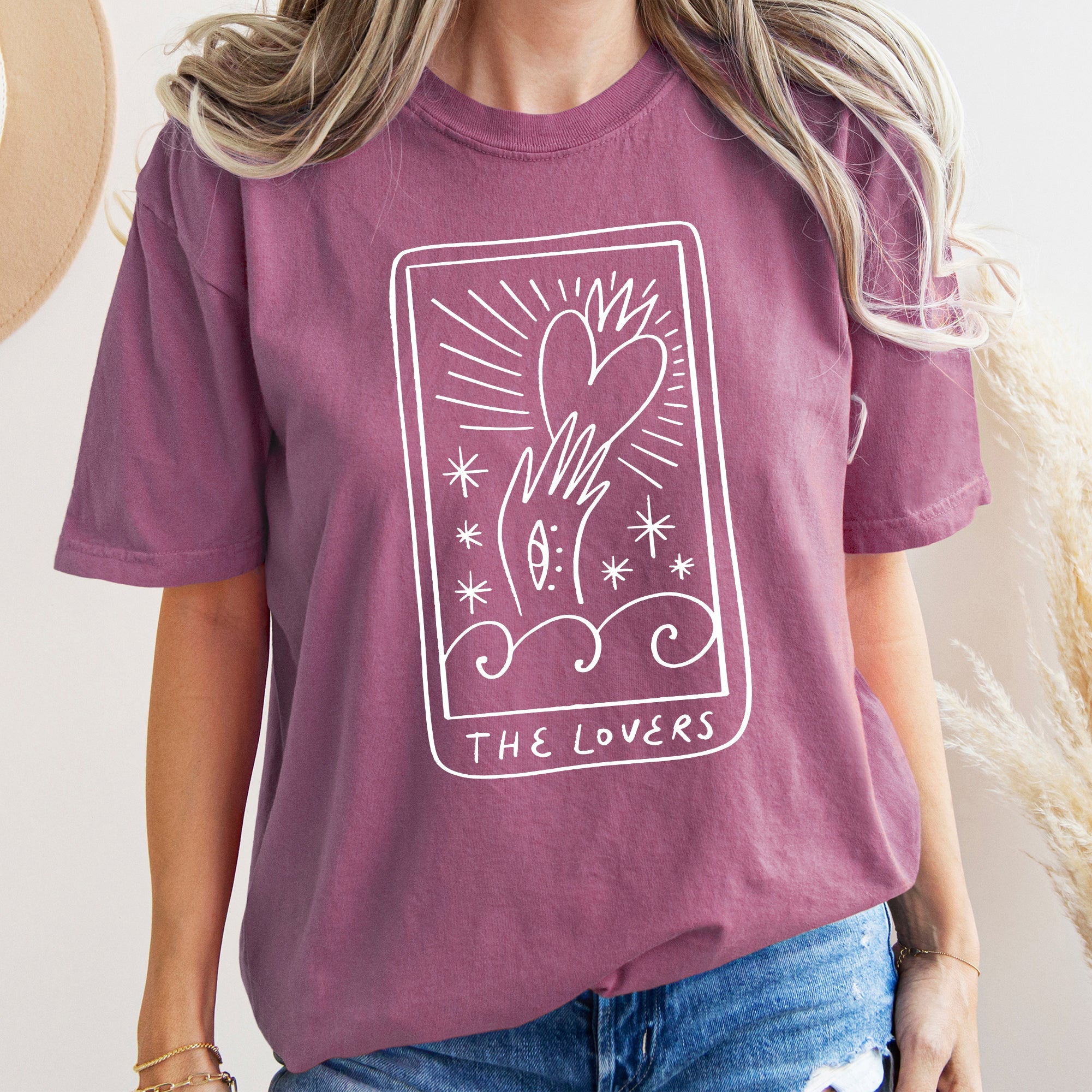 Lovers Tarot, Mystical, Magic Vintage Romance Design For Valentine's Day Comfort Colors Tee Refinery No. 1