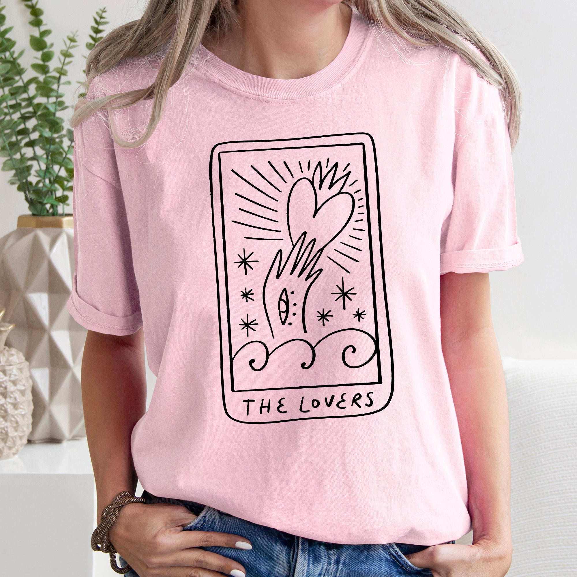 Lovers Tarot, Mystical, Magic Vintage Romance Design For Valentine's Day Comfort Colors Tee Refinery No. 1