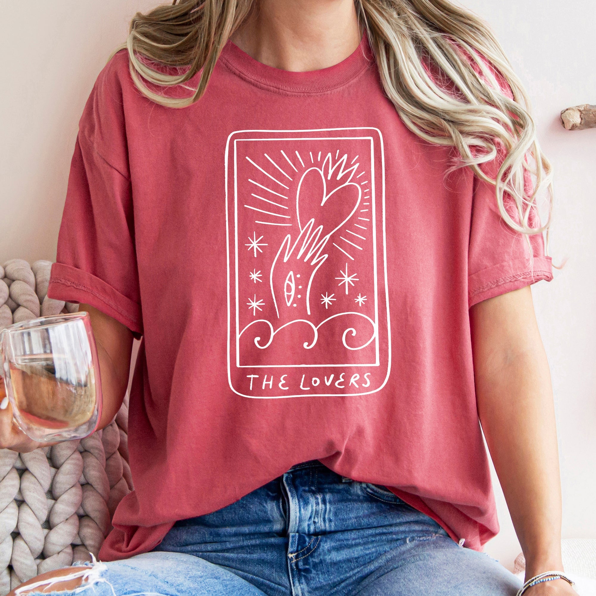 Lovers Tarot, Mystical, Magic Vintage Romance Design For Valentine's Day Comfort Colors Tee Refinery No. 1