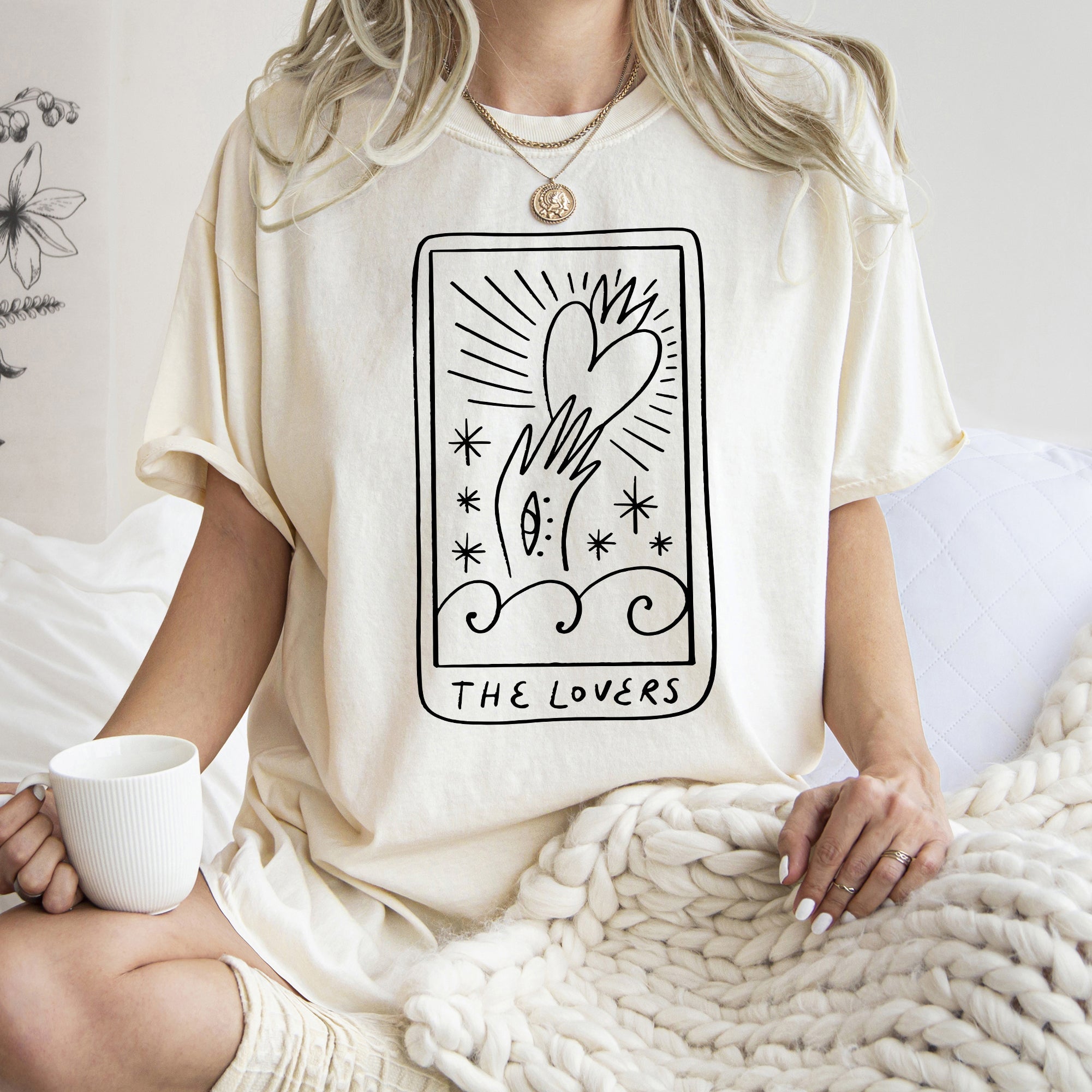 Lovers Tarot, Mystical, Magic Vintage Romance Design For Valentine's Day Comfort Colors Tee Refinery No. 1