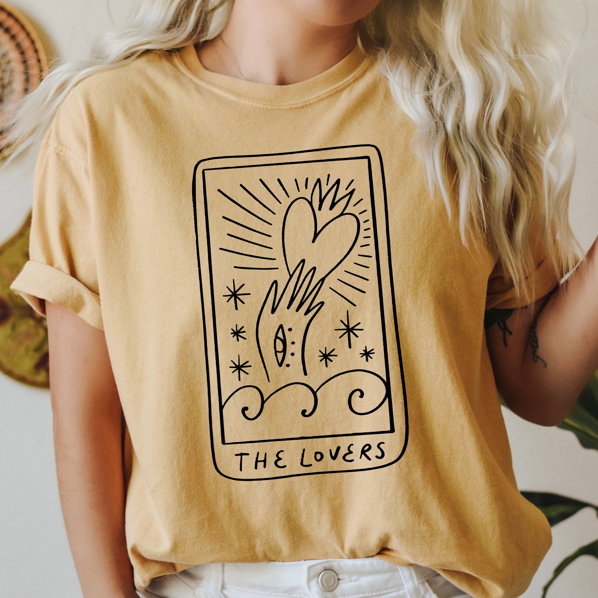 Lovers Tarot, Mystical, Magic Vintage Romance Design For Valentine's Day Comfort Colors Tee Refinery No. 1