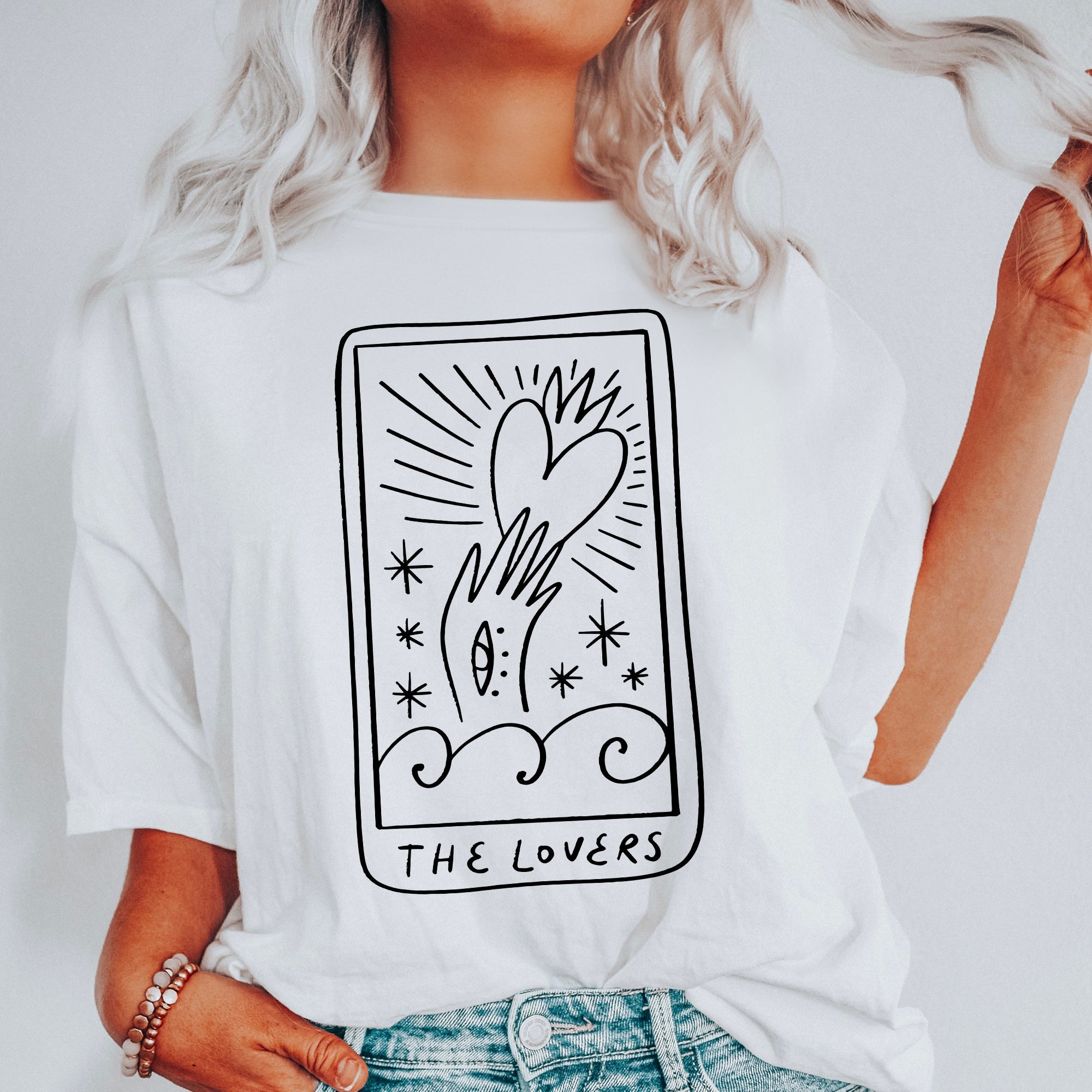 Lovers Tarot, Mystical, Magic Vintage Romance Design For Valentine's Day Comfort Colors Tee Refinery No. 1