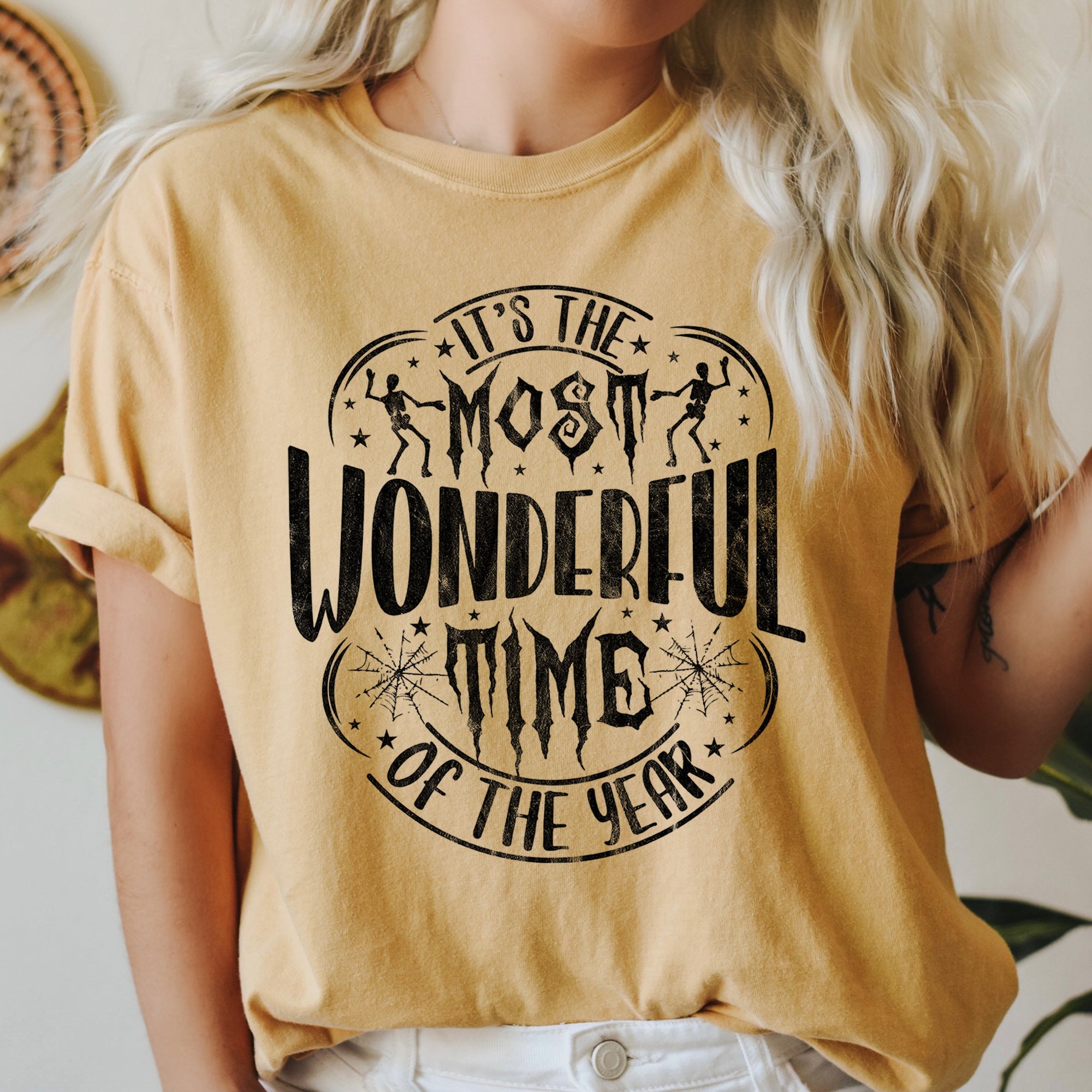 It's The Most Wonderful Time Of The Year Retro Halloween Vintage Comfort Colors Tee Refinery No. 1
