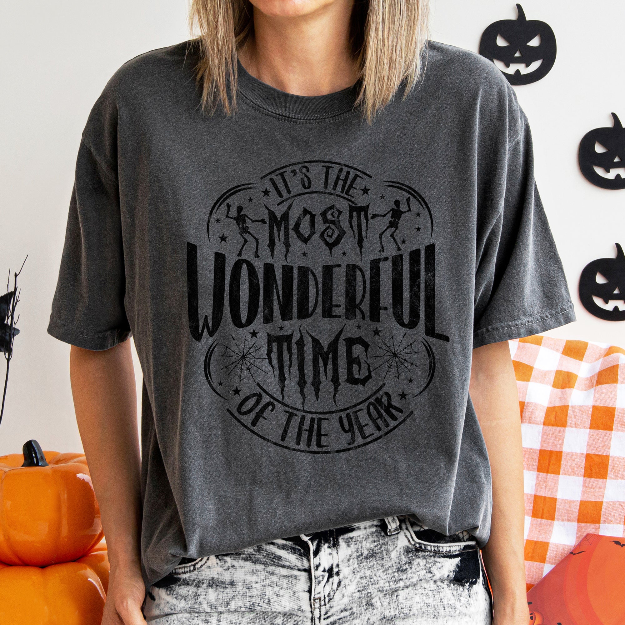 It's The Most Wonderful Time Of The Year Retro Halloween Vintage Comfort Colors Tee Refinery No. 1