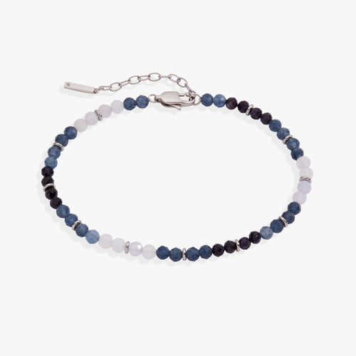 Blue Ombre Semi-Precious Beaded Anklet ALEX AND ANI