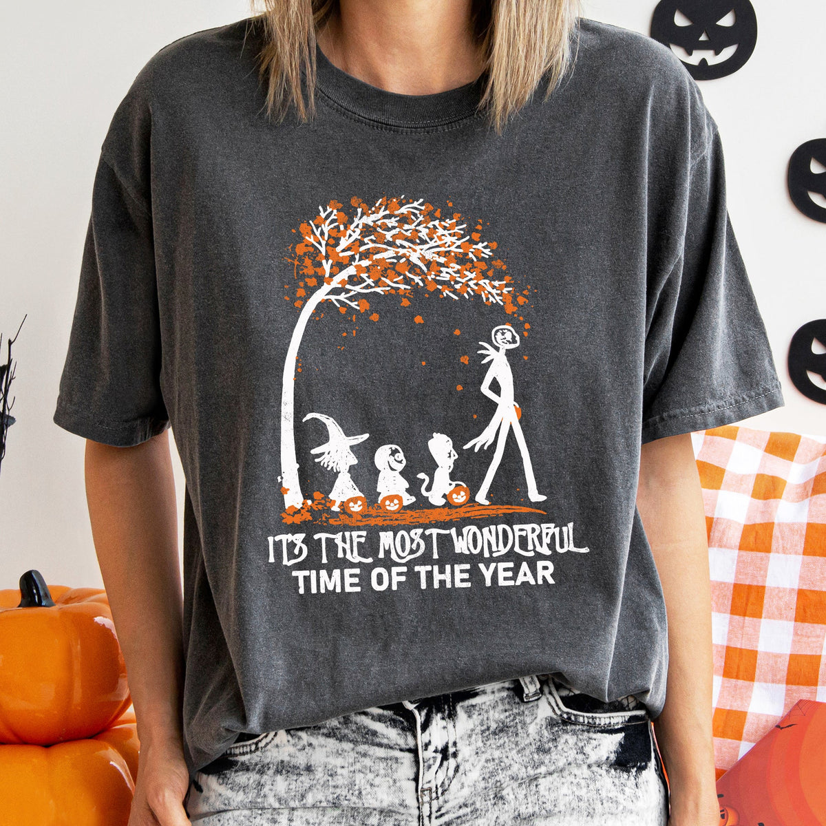 Orange Tree Retro Halloween Custom Artwork Design Collection Edition Comfort Colors Tee Refinery No. 1