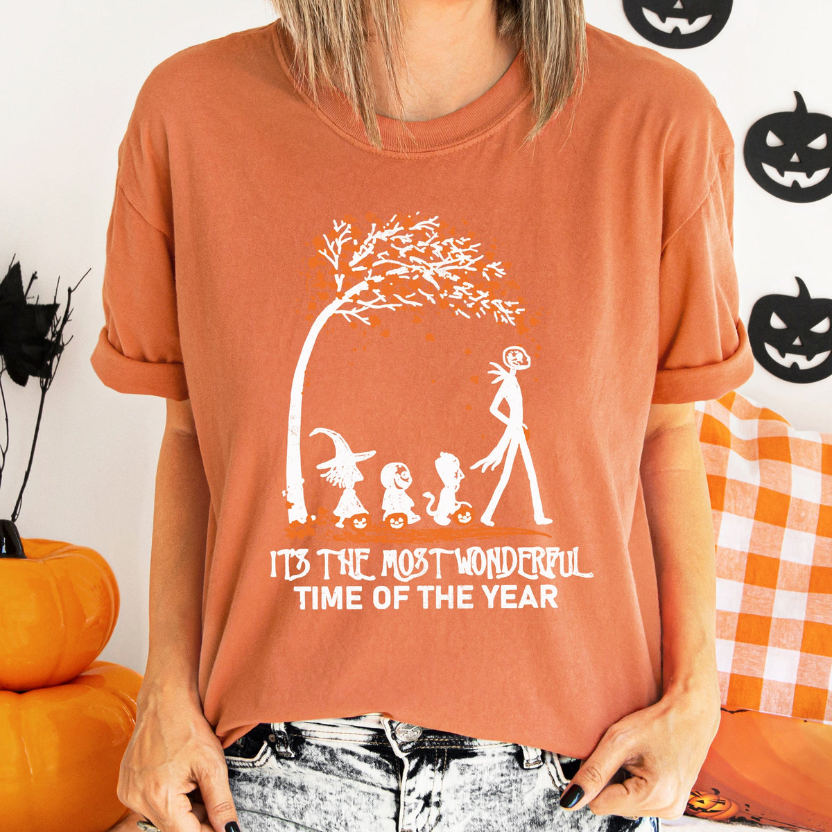 Orange Tree Retro Halloween Custom Artwork Design Collection Edition Comfort Colors Tee Refinery No. 1