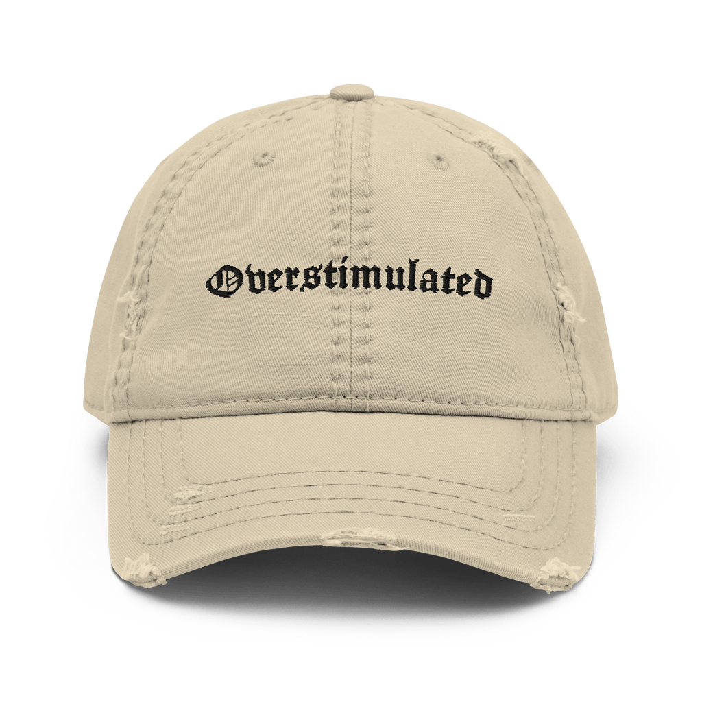 Overstimulated Distressed Dad Hat Goth Cloth Co.