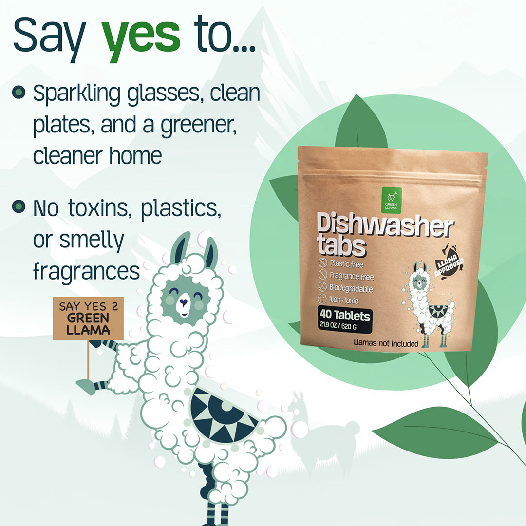 EWG Verified™ & PVA-Free Dishwasher Tabs Green Llama