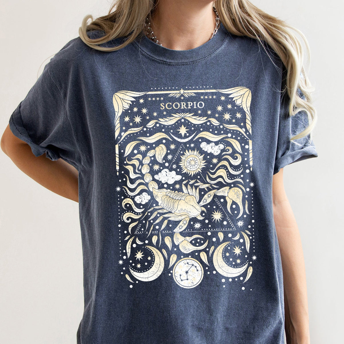 Scorpio Celestial Zodiac Comfort Colors Tees, Horoscope, Astrology Refinery No. 1