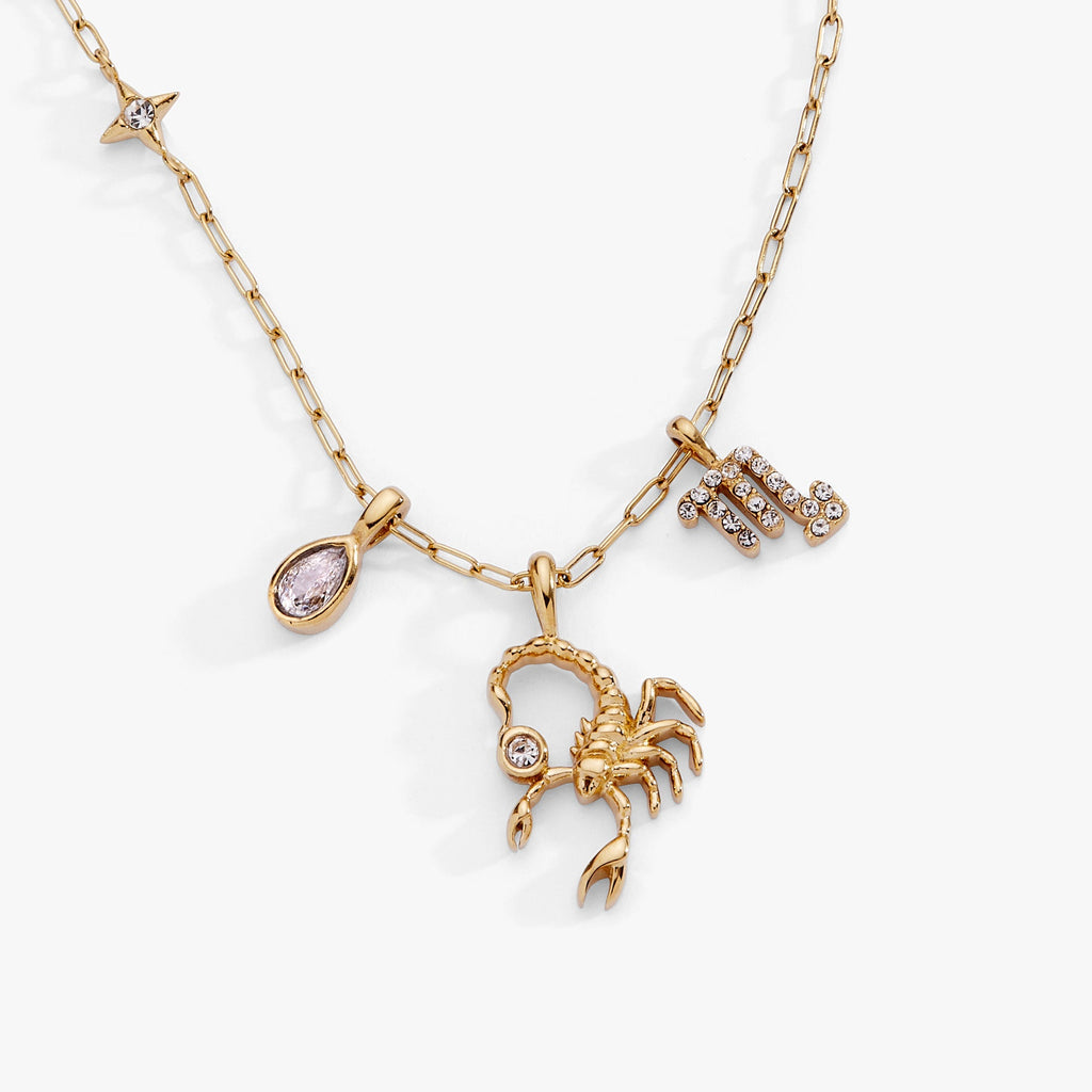 Scorpio Zodiac Charm Cluster Necklace ALEX AND ANI