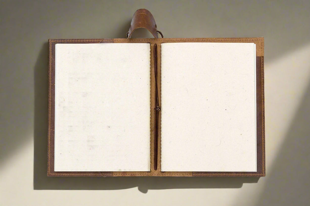 Soothi A5 Refillable Leather Traveler's Journal - Classic Design with Pockets, Pen Slot & Tree-Free Paper Soothi