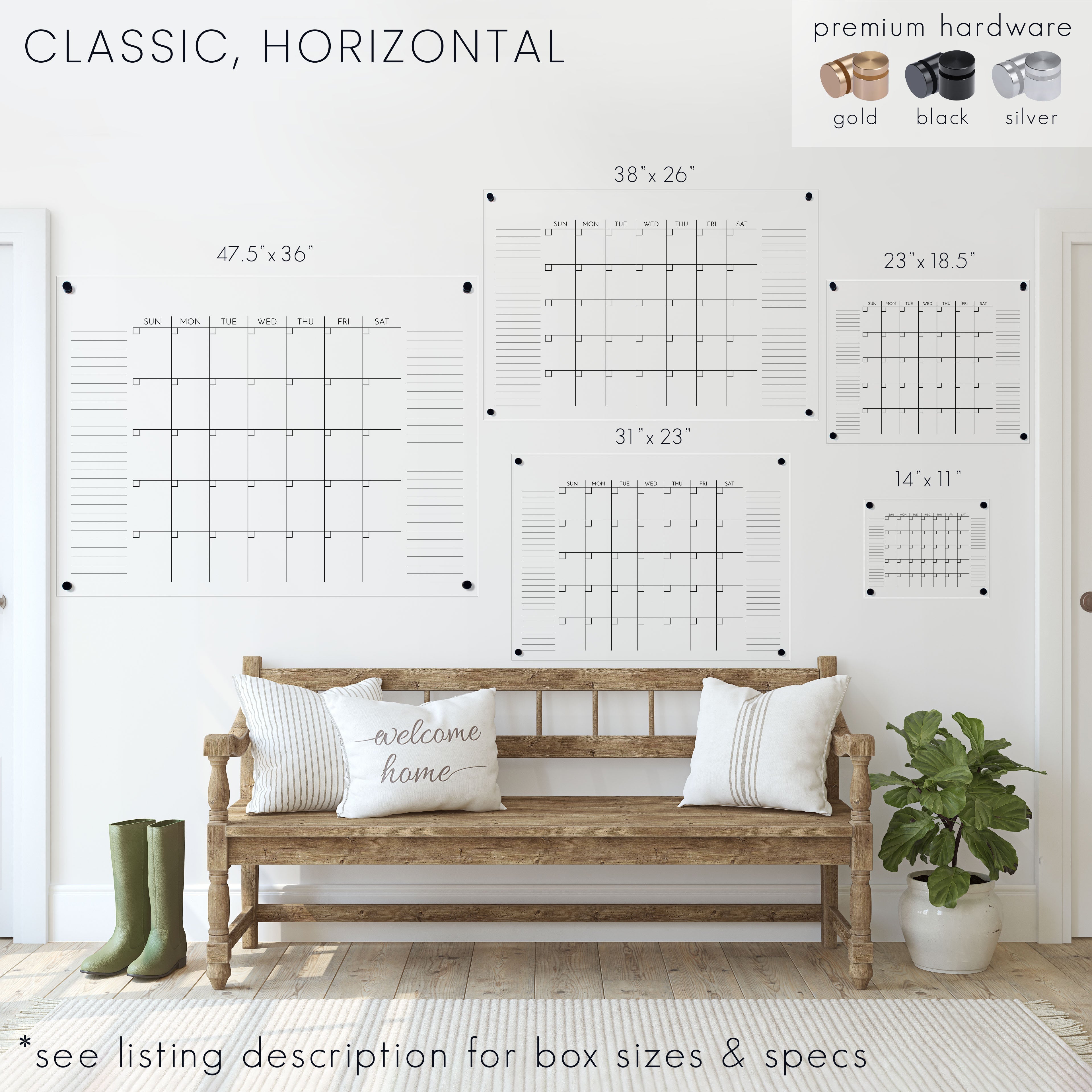 Ever Changing Acrylic Calendar | Classic Vertical