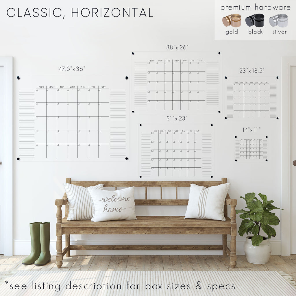 Ever Changing Acrylic Calendar | Classic Horizontal
