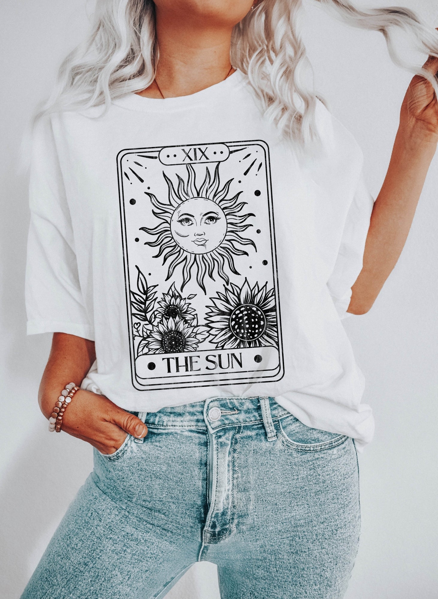 Sun Tarot Card Celestial Comfort Colors Tshirt Refinery No. 1