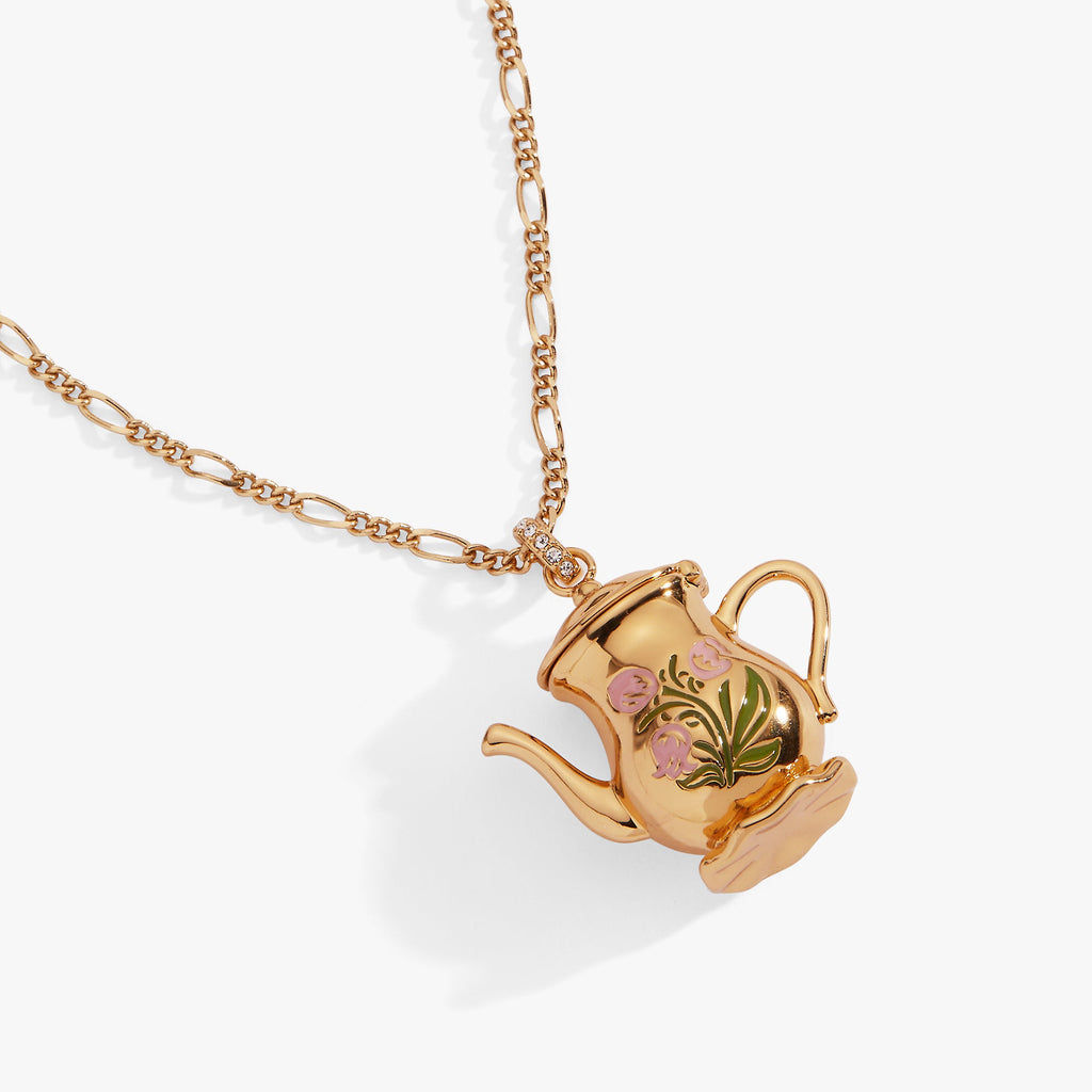 Tea Party Kettle Locket Pendant Necklace ALEX AND ANI