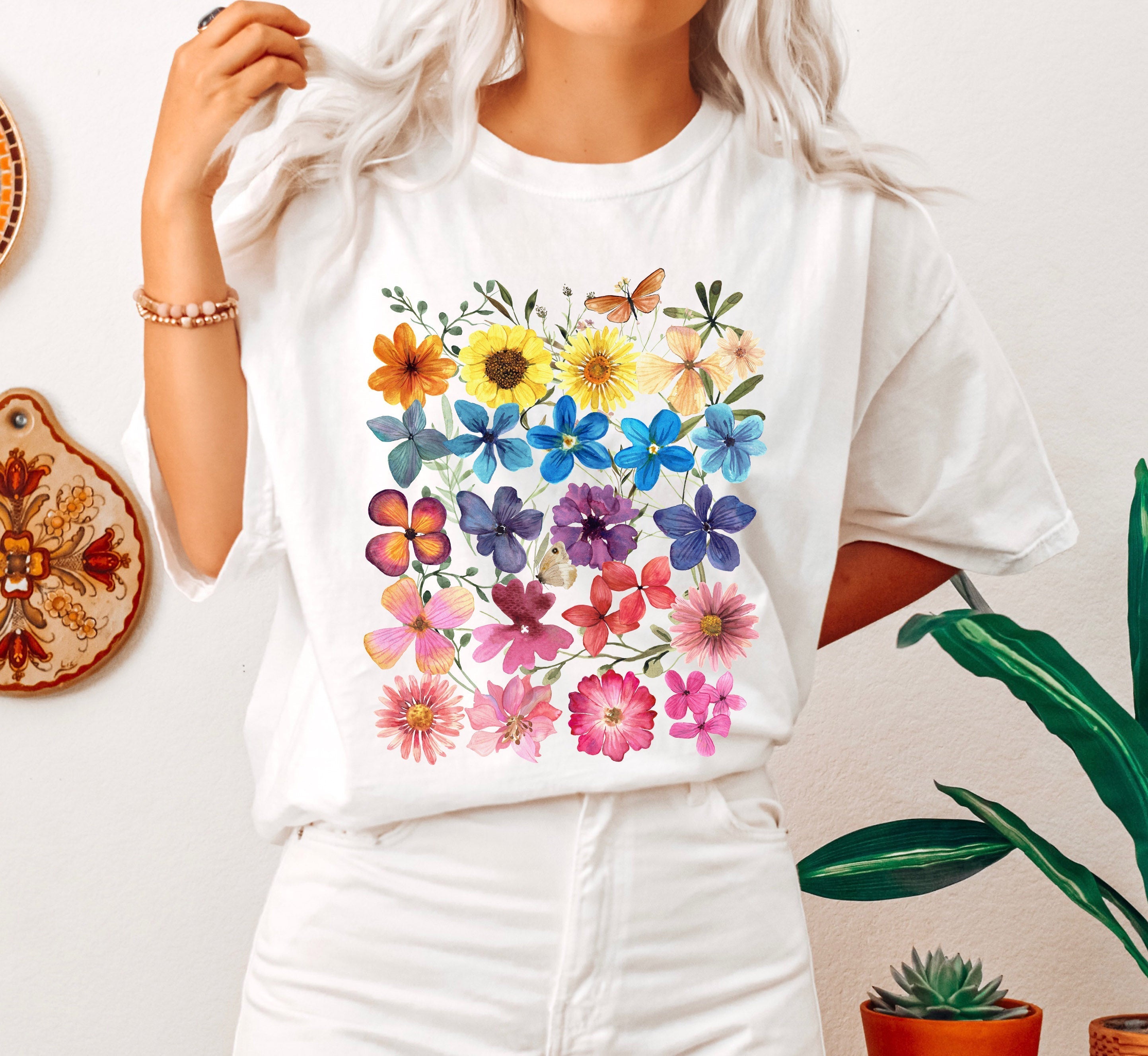 Botanical Print Plant Lover Comfort Colors Tshirt Refinery No. 1