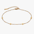 White Enameled Chain Coin Station Anklet ALEX AND ANI